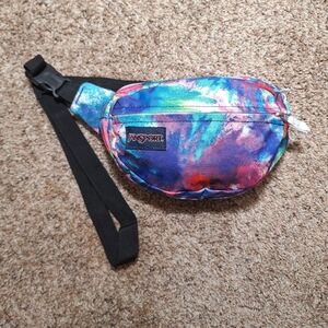 JanSport Fifth Avenue Tie Dye Fanny Pack Belt Bag Waist Pack Multi-Color Rainbow